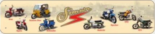 Blechschild - Simson Motorrad Übersicht - XXL-Version - S02 (382) Blechschild - Simson Motorrad Übersicht - XXL-Version - S02 (382)