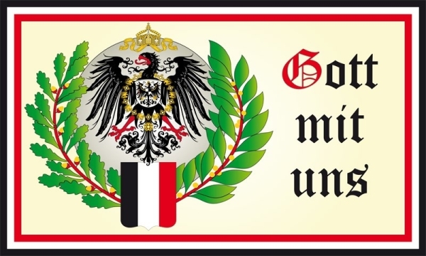 Fahne - Gott mit uns - Adler Kaiserreich (47) Fahne - Gott mit uns - Adler Kaiserreich (47)