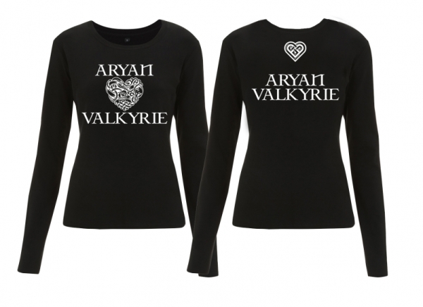 Frauen - Sweatshirt - Aryan Valkyrie - keltisches Herz - schwarz/weiß Frauen - Sweatshirt - Aryan Valkyrie - keltisches Herz - schwarz/weiß