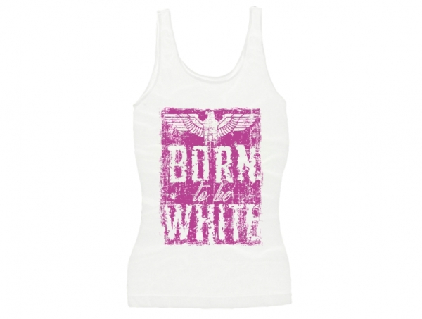 Frauen Top - Born to be white - Adler - weiß/lila Frauen Top - Born to be white - Adler - weiß/lila