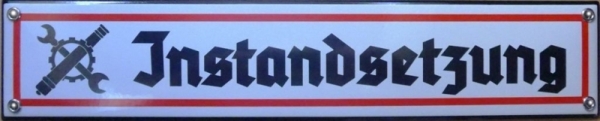 Emailleschild - Instandsetzung - riesig Emailleschild - Instandsetzung - riesig