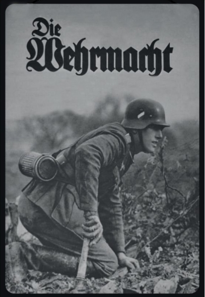 Blechschild - Die Wehrmacht - Auf der Lauer - D105 (57) Blechschild - Die Wehrmacht - Auf der Lauer - D105 (57)