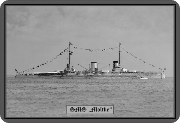 Blechschild - SMS Moltke - 114 (76) Blechschild - SMS Moltke - 114 (76)