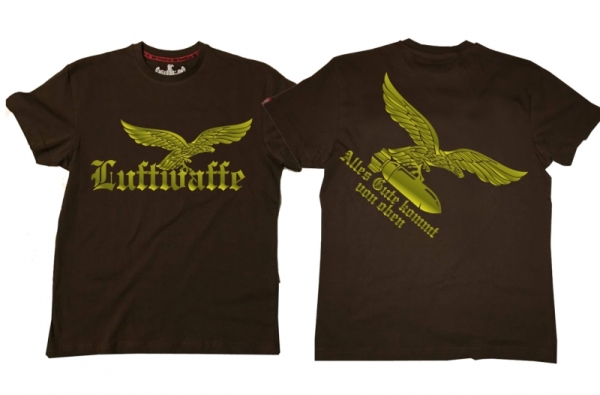 Premium Shirt - Alles Gute kommt von Oben - braun/gold Premium Shirt - Alles Gute kommt von Oben - braun/gold