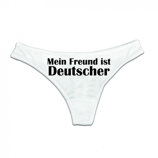 String Tanga - Mein Freund ist Deutscher - weiß String Tanga - Mein Freund ist Deutscher - weiß