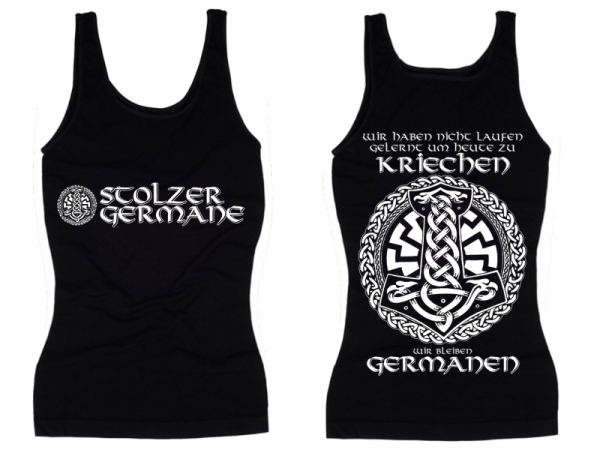 Frauen Top - Stolzer Germane - schwarz Frauen Top - Stolzer Germane - schwarz