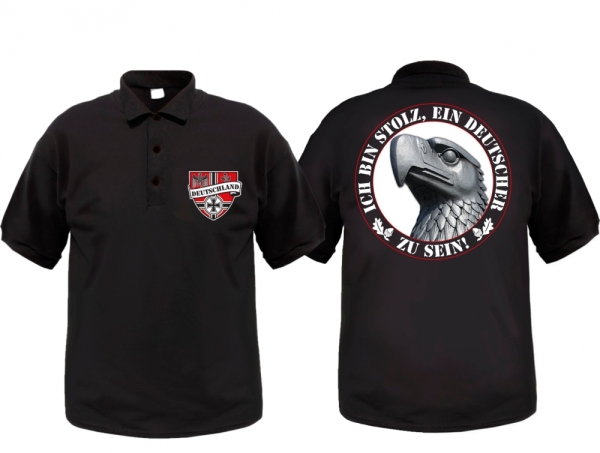 Polo-Shirt - Stolz Deutscher zu sein - Motiv 3 Polo-Shirt - Stolz Deutscher zu sein - Motiv 3