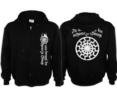 Frauen Kapuzenjacke - In uns brennt die Schwarze Sonne - schwarz/weiß Frauen Kapuzenjacke - In uns brennt die Schwarze Sonne - schwarz/weiß