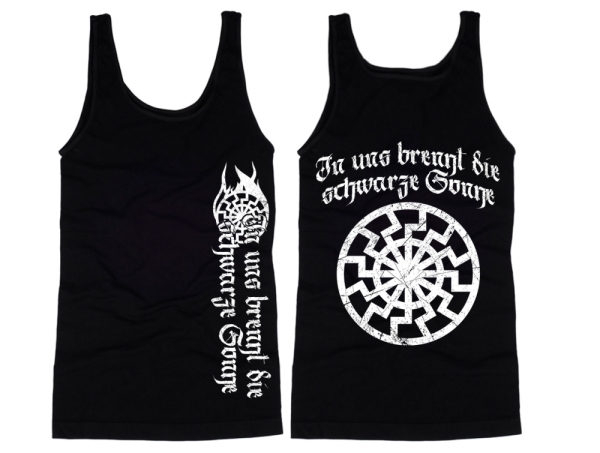 Muskelshirt/Tank Top - In uns brennt die Schwarze Sonne - schwarz/weiss Muskelshirt/Tank Top - In uns brennt die Schwarze Sonne - schwarz/weiss