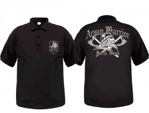 Polo-Shirt - North Land - AW - Axmen - Motiv 2 - schwarz Polo-Shirt - North Land - AW - Axmen - Motiv 2 - schwarz
