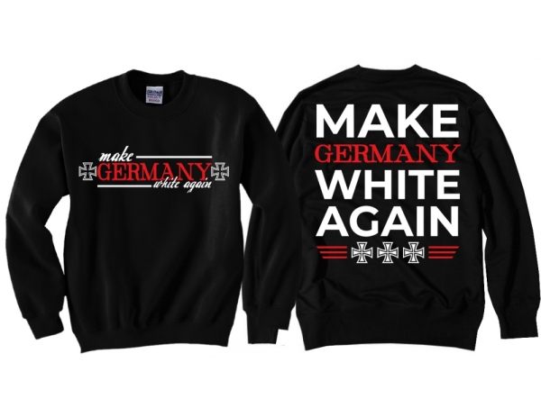 Pullover - Make Germany White Again - schwarz Pullover - Make Germany White Again - schwarz