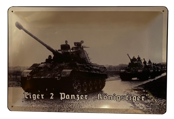 Blechschild - Königstiger - Motiv 2 - D162 (59) Blechschild - Königstiger - Motiv 2 - D162 (59)