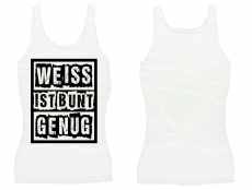 Frauen Top - Weiss ist bunt genug - weiß/ schwarz Frauen Top - Weiss ist bunt genug - weiß/ schwarz