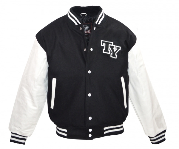 Baseball Jacke - TY Logo - schwarz - weiß