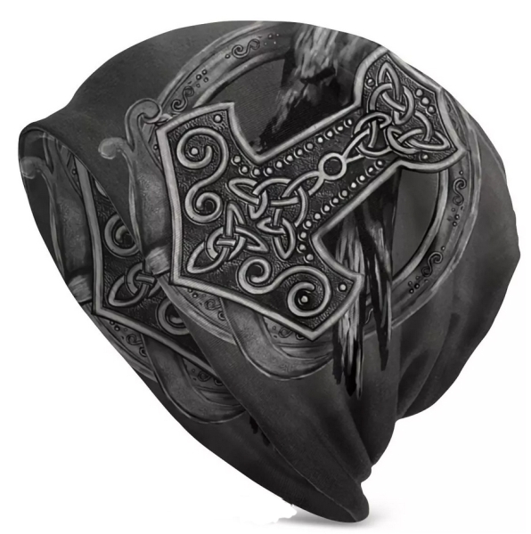Beanie - Thors Hammer - mit Rabe (76) Beanie - Thors Hammer - mit Rabe (76)