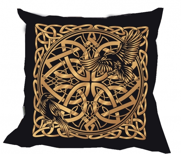 Kissen - Hugin & Munin - gold Kissen - Hugin & Munin - gold