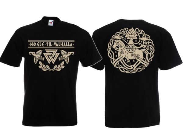 Frauen T-Shirt - Schlüssel nach Walhalla - schwarz/beige Frauen T-Shirt - Schlüssel nach Walhalla - schwarz/beige