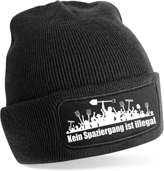 Mütze - BD - Kein Spaziergang ist Illegal - schwarz Mütze - BD - Kein Spaziergang ist Illegal - schwarz