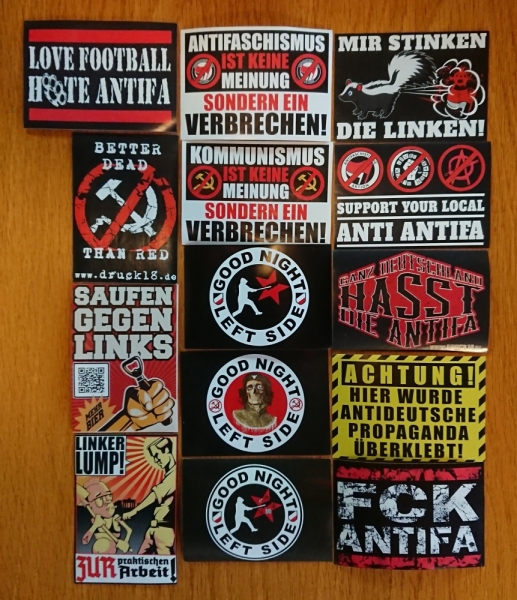 Aufkleber Paket - FCK ANTIFA - 300 Stück