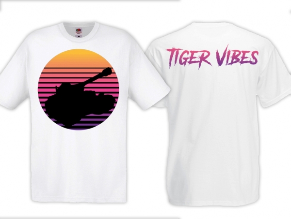 Frauen T-Shirt - Retro - Tiger Vibes - weiß Frauen T-Shirt - Retro - Tiger Vibes - weiß