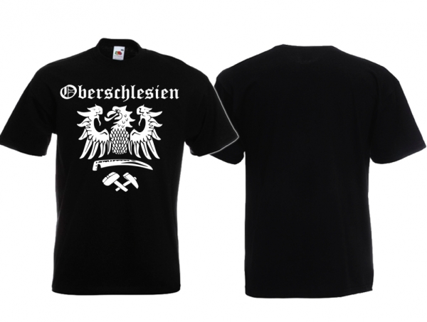 T-Hemd - Oberschlesien mit Adler - schwarz T-Hemd - Oberschlesien mit Adler - schwarz