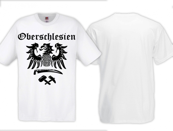 T-Hemd - Oberschlesien mit Adler - weiß T-Hemd - Oberschlesien mit Adler - weiß