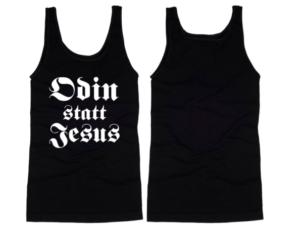 Muskelshirt/Tank Top - Odin statt Jesus - Motiv 3 - schwarz/weiß Muskelshirt/Tank Top - Odin statt Jesus - Motiv 3 - schwarz/weiß