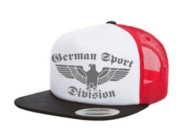 Cap German Sport Division Adler - 3-Tone - schwarz/weiß/rot - Trucker Cap Cap German Sport Division Adler - 3-Tone - schwarz/weiß/rot - Trucker Cap