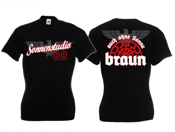 Frauen T-Shirt - Sonnenstudio 88 - Motiv 3 - schwarz Frauen T-Shirt - Sonnenstudio 88 - Motiv 3 - schwarz