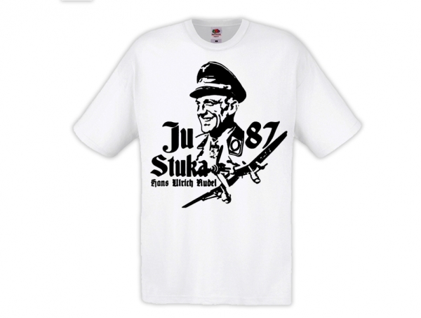 T-Hemd - Ju 87 Stuka - Hans Ulrich Rudel - weiß T-Hemd - Ju 87 Stuka - Hans Ulrich Rudel - weiß