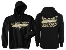 Frauen - Kapuzenpullover - Bratwurst eating Bastard - schwarz/beige