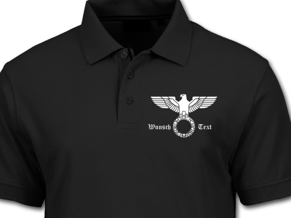 Polo-Shirt - Wunschtext - Druck vorne
