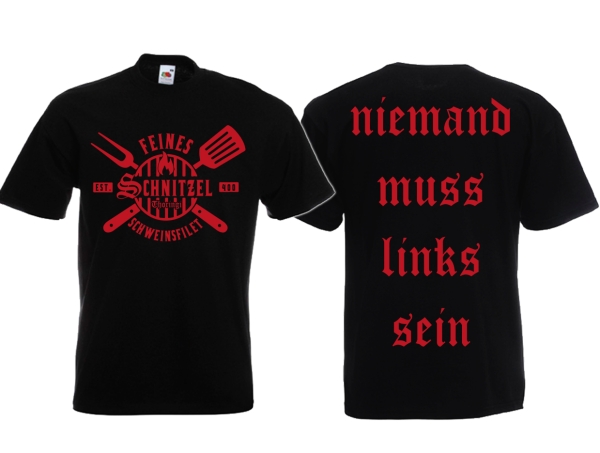 T-Hemd - Feines Schnitzel Schweinsfilet - schwarz/rot T-Hemd - Feines Schnitzel Schweinsfilet - schwarz/rot