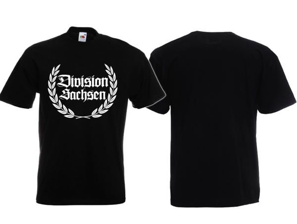 T-Hemd - Division Sachsen - klassisch - Motiv 2 - schwarz T-Hemd - Division Sachsen - klassisch - Motiv 2 - schwarz