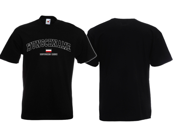Frauen T-Shirt - College Stil Deutsches Reich - Wunschdruck Frauen T-Shirt - College Stil Deutsches Reich - Wunschdruck