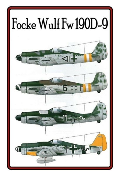 Blechschild - 20x30cm - Focke Wulf FW 190D-9 Blechschild - 20x30cm - Focke Wulf FW 190D-9