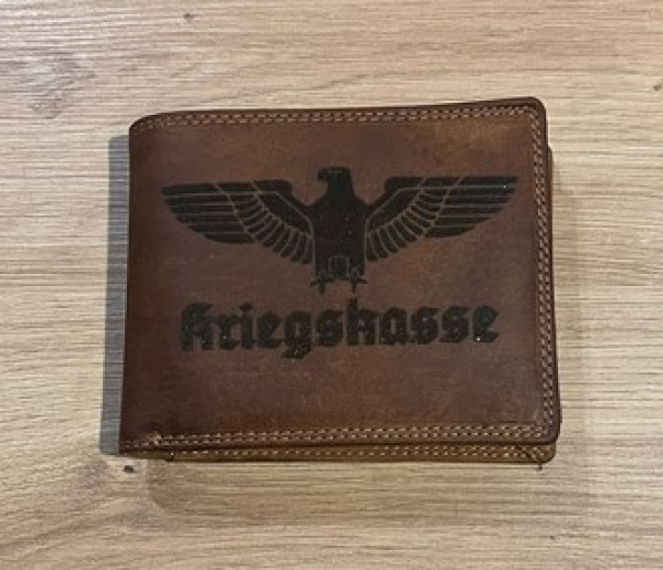 Leder Geldbeutel - Kriegskasse - Motiv 1 Leder Geldbeutel - Kriegskasse - Motiv 1