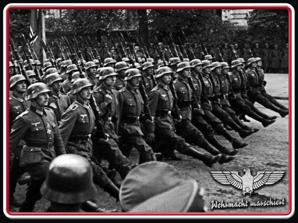 Holzschild - 20x30cm - Wehrmacht marschiert Holzschild - 20x30cm - Wehrmacht marschiert