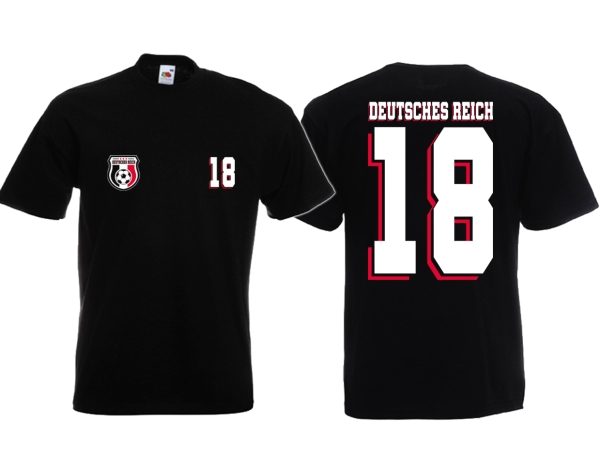 T-Hemd - Fußball - Deutsches Reich - Trikot 18 - Motiv 1 T-Hemd - Fußball - Deutsches Reich - Trikot 18 - Motiv 1