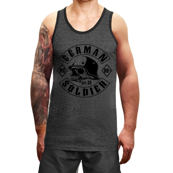 Muskelshirt/Tank Top - Used Look - German Soldier - heather charcoal +++RAUSVERKAUF+++ Muskelshirt/Tank Top - Used Look - German Soldier - heather charcoal +++RAUSVERKAUF+++