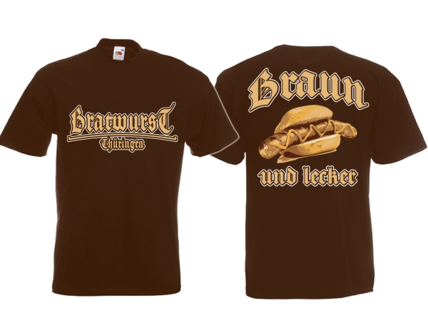 Frauen T-Shirt - Bratwurst Thüringen - Braun und Lecker - braun Frauen T-Shirt - Bratwurst Thüringen - Braun und Lecker - braun