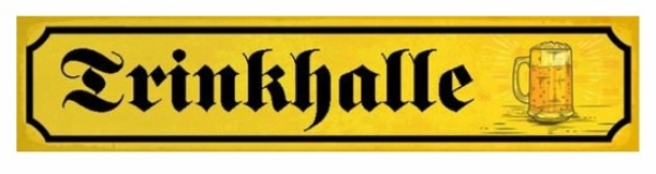Blechschild - 10x45cm - Trinkhalle - Motiv 2 Blechschild - 10x45cm - Trinkhalle - Motiv 2