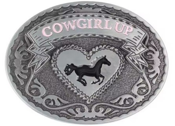 Gürtelschnalle - Cowgirl - oval Gürtelschnalle - Cowgirl - oval