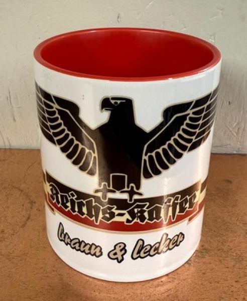 Tasse - rot - Reichskaffee - Motiv 1 Tasse - rot - Reichskaffee - Motiv 1