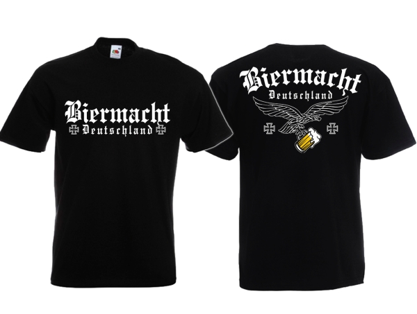 T-Hemd - Biermacht - Deutschland - schwarz - Männertag