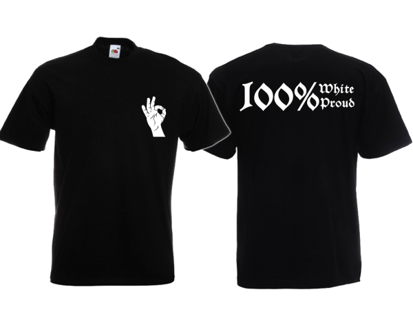 T-Hemd - White Power - Logo - Modern - 100% White/Proud - schwarz T-Hemd - White Power - Logo - Modern - 100% White/Proud - schwarz