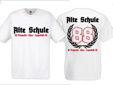 Frauen T-Shirt - Alte Schule - 88 - Respekt - Ehre - Loyalität - weiß
