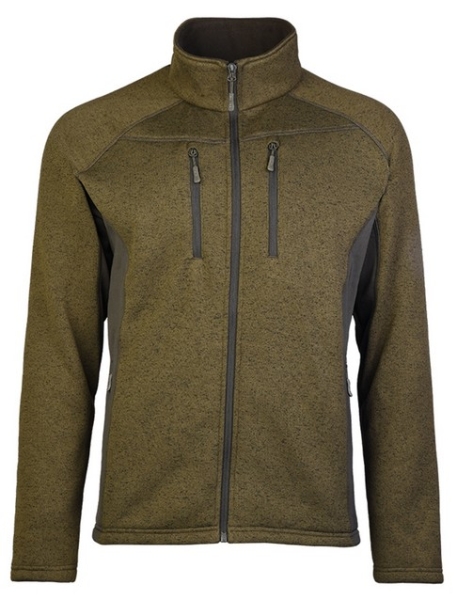 OUTDOOR KÄLTESCHUTZJACKE - STRUCTURE-FLEECE - OLIV