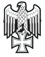 PVC Aufkleber - Reichsadler mit Eisernem Kreuz - sitzend