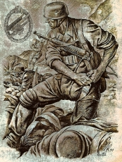 Holzschild - 30x40cm - Fallschirmjäger Holzschild - 30x40cm - Fallschirmjäger